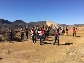 Alumnos de arquitectura de la UCAM visitan las minas de Mazarrón